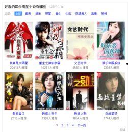 娱乐明星小说排行,盘点年度娱乐明星小说排行风云